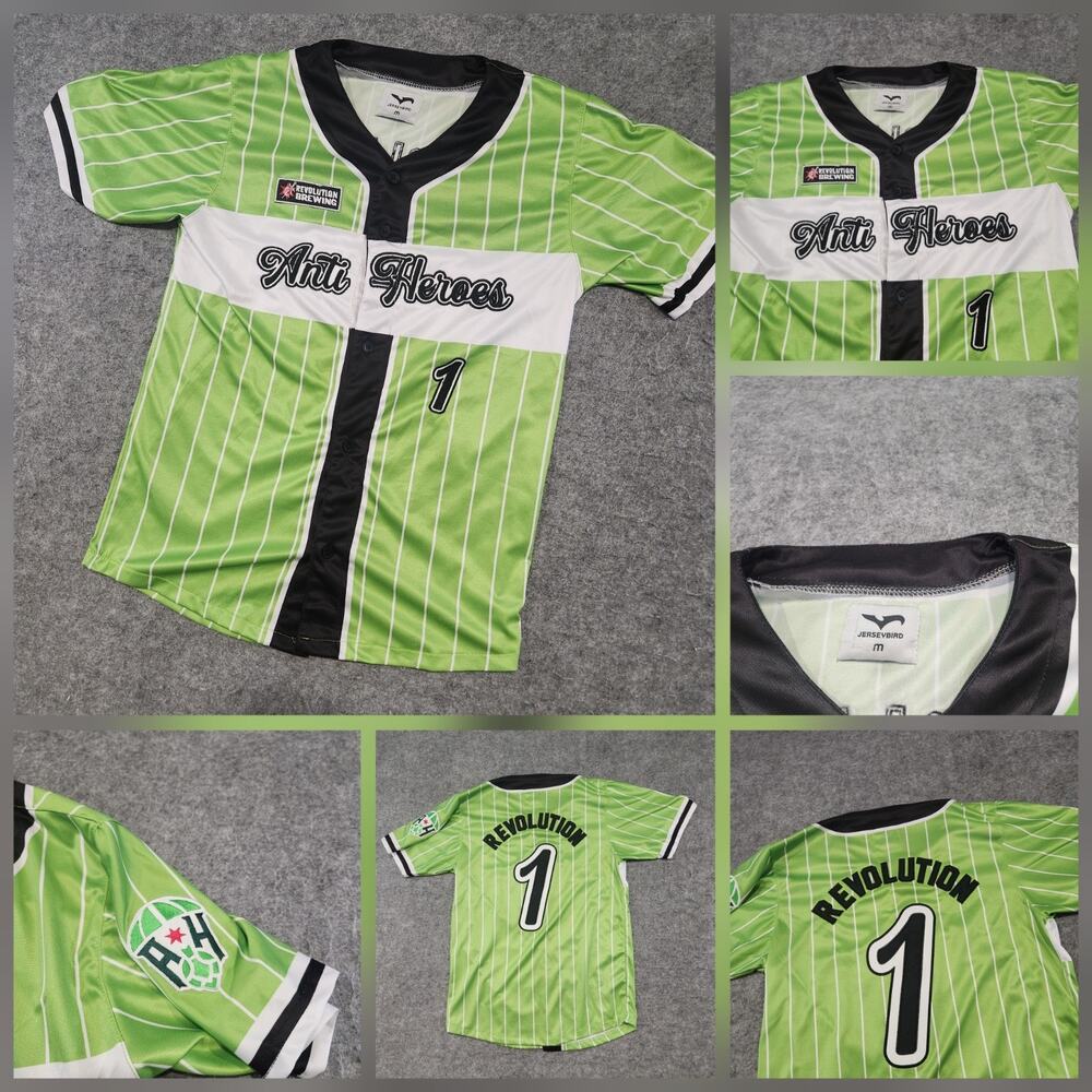 Anti Heroes Revolution Brewing Mens M Medium IPA Baseball Jersey